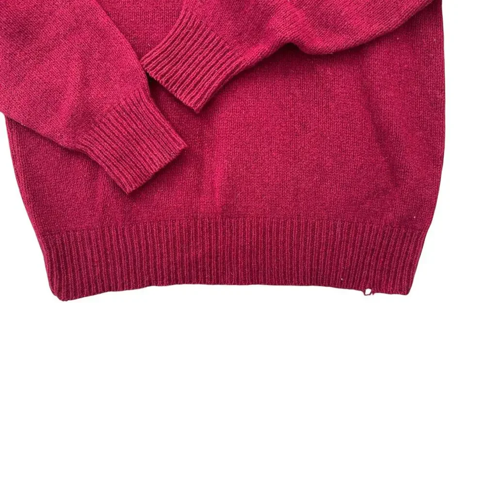 Vintage 70s 80s Fieldmaster Wool Men's L Tall Men's Grandpa Sweater Red Gorpcore